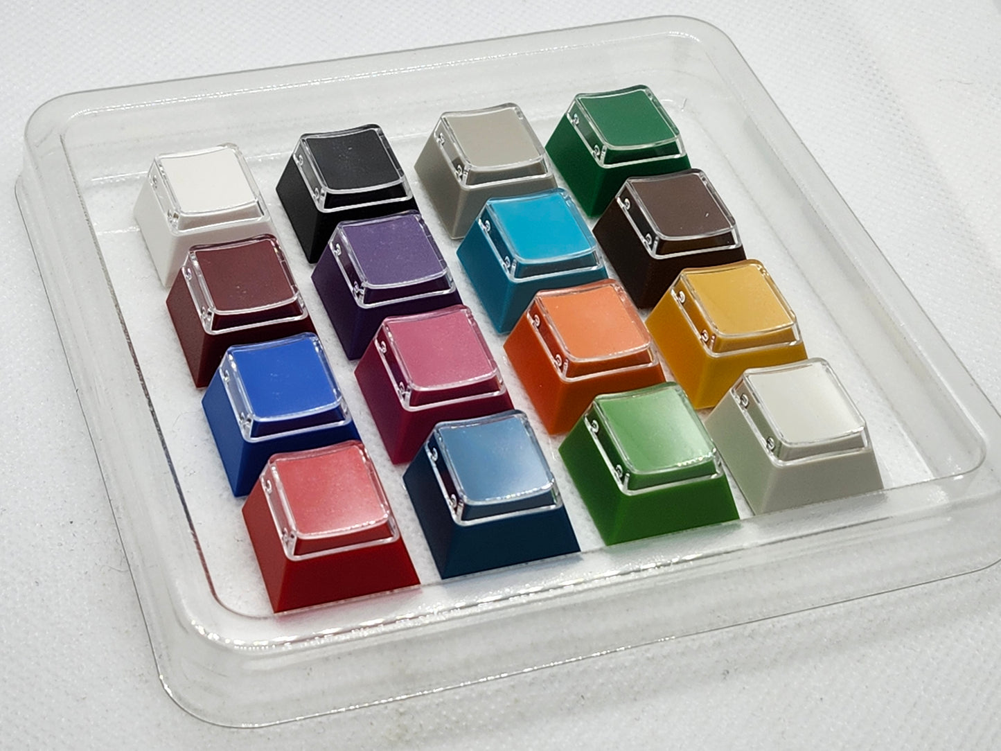 16 Pack Rainbow Relegendable Keycaps